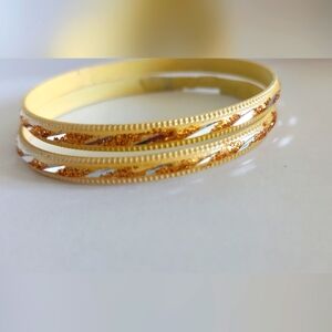 Extra Small bracelets , 2 , gold and silver design